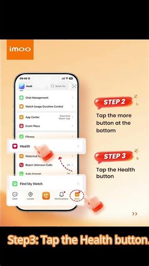 Let‘s find how imoo watch phone's Health Function works！