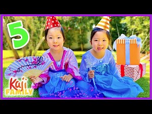 Emma and Kate's 5th Birthday Celebration Surprise! - Videos For Kids