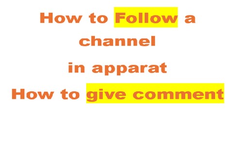 How to follow channel in APARAT and give comments
