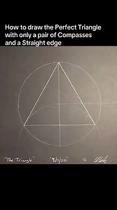 7K views · 65 reactions | How to draw the Perfect Triangle with only a pair of Compasses and a Straight edge #natureofflowers #geometry #howtodraw #asmr #sacredgeometryartist #sacredgeometry #art #triangle | Natureofflowers | Facebook