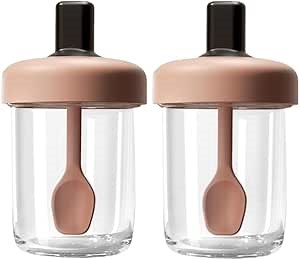 2 Pack Overnight Oats Containers with Lids and Spoons, 13.5 oz Breakfast Yogurt Cup to Go, for Milk, Cereal, Oatmeal (pink+pink)