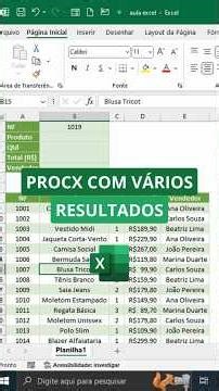 Como fazer PROCX com vários resultados no Excel | #excel