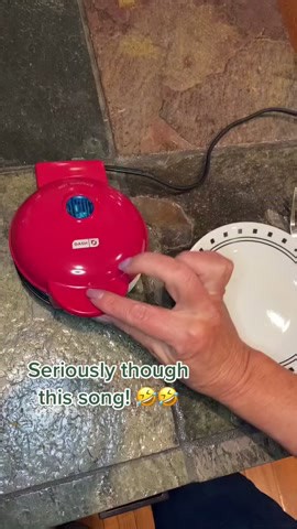Easy leftover taco hack in a mini waffle maker