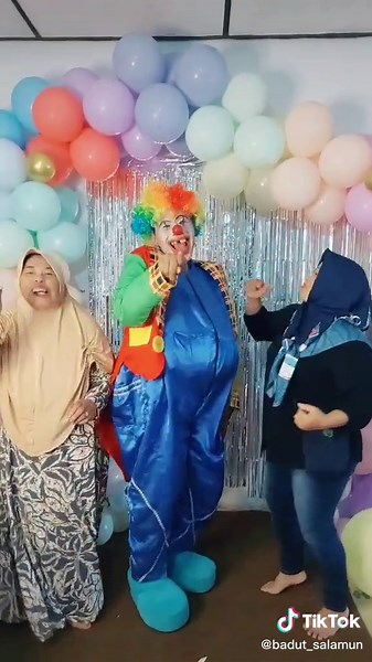 Clown Performance at Colorful Celebration Event