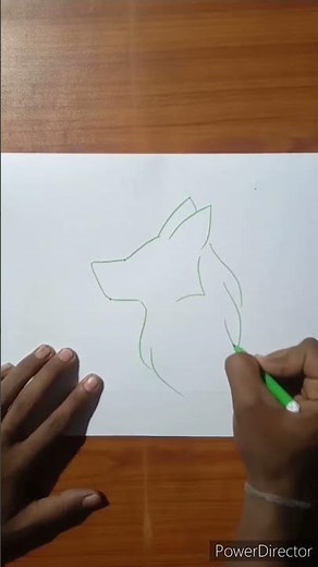 Easy wolf drawing//How To Draw Wolf Face.#shorts