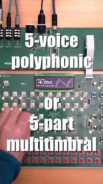 Pico 2 VA Synth 5-voice polyphonic #synth #synthesizer #raspberrypi