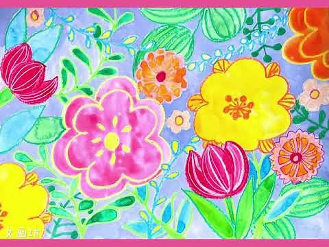 楽しく自由に！！5歳でも描ける超簡単でかわいいお花の描き方