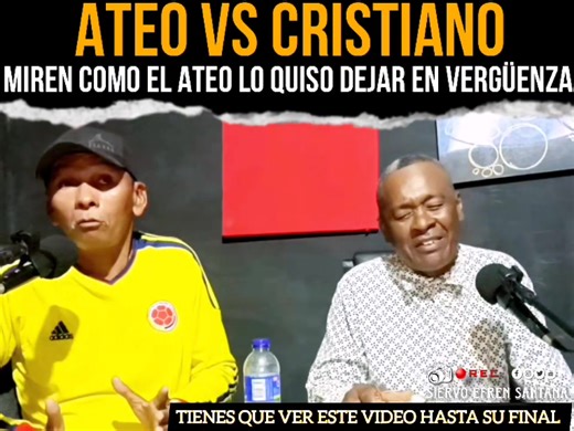 ATEO VS CRISTIANO 🔥 el ateo no lo quería dejar predicar, pero mira la reacción del Cristiano. 😱🙏🇨🇴 #ateovscristiano | Siervo Efren Santana