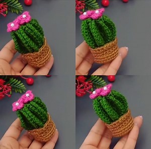 1.6M views · 27K reactions | Very cute and easy cactus keychain | Amigurumi lovers | Facebook