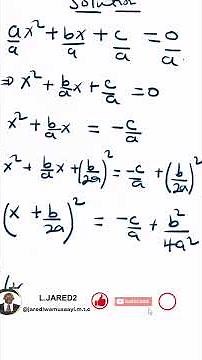 Quadratic Formula Derivation Made Simple Through Factorization!