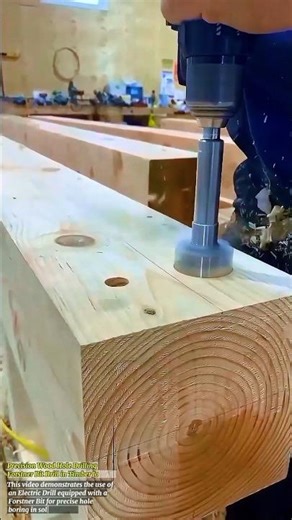 Precision Wood Hole Drilling | Forstner Bit Drill in Timber Joinery