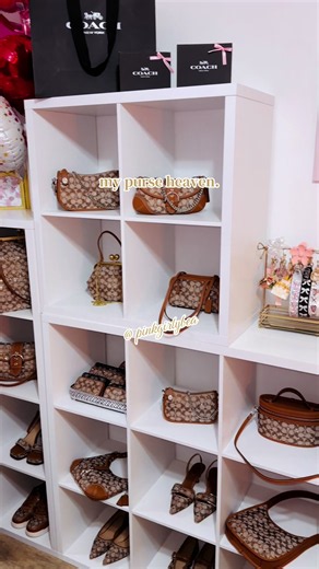Coach crystal collection display ideas for purses and charms