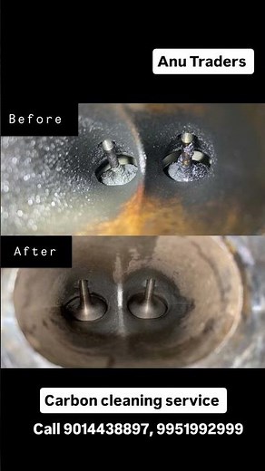 Carbon Build-Up on Piston & Intake Valve | Before & After Carbon Cleaning 😱 #carboncleaning