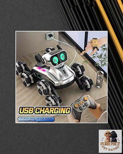 RC Robot Dog Toy - Interactive Stunt Pet for Dogs