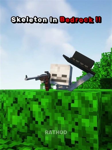 Java Skeleton vs Bedrock Skeleton #shorts