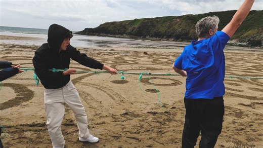 1.9K views · 28 reactions | Delighted to welcome Lions Club representatives from all over Europe to the Copper Coast Geopark today. We gathered, we chatted, we paddled, we drew on the sand with wild bamboos and garden rakes and we finished off with a game of tug of war with an old fishing rope. Lions Clubs Ireland #District133 #LionsClub #DiscoverIreland #2025 | The Art Hand | Facebook