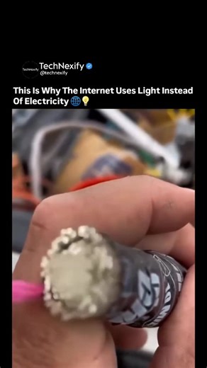 TechNexify on Instagram: "The internet using light instead of electricity refers to Li-Fi (Light Fidelity), a futuristic wireless communication technology that transmits data through visible light waves rather than traditional radio signals like Wi-Fi. It works by rapidly flickering LED bulbs—so fast that the human eye can’t notice—encoding information in the light itself, which is then received by a sensor and converted back into data. Because light has a much higher frequency than radio waves,