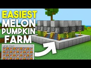 EASIEST Melon and Pumpkin Farm Minecraft Bedrock 1.21 (MCPE/Xbox/PS4/Nintendo Switch/Windows10)