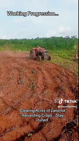 "Turning raw land into gold! Prepping the field with power and purpose...