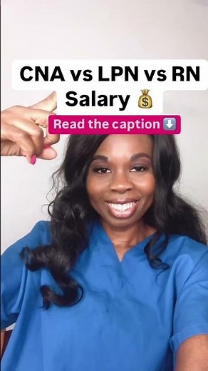 CNA vs LPN vs RN salary #cnatraining #nursing #nurses