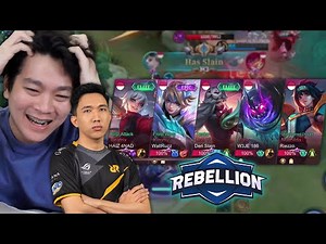 Lagi Bareng Full RRQ, Malah Ketemu Full Team Rebellion!! Minta Dibantai Nih! - Mobile Legends