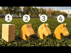 How to carve a horse step by step🐴 如何一步一步木雕一匹馬