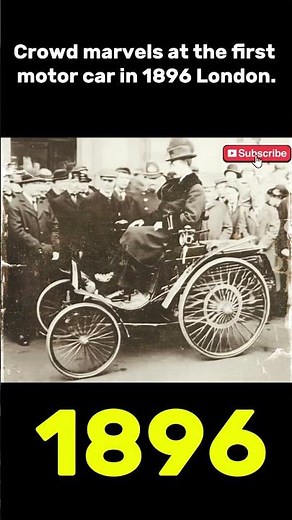 The First Car Ever Seen in Public – 1896 Crowd Reacts!