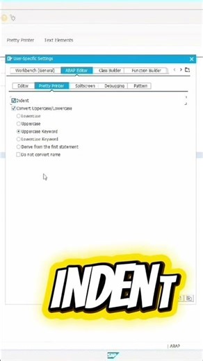 Auto-Format ABAP Code with Pretty Printer #shorts