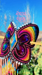💥 STILL my personal favorite beaded butterfly I ever beaded 🥰🔥🩷 #danarosebeadwork #fypageシ #christmas2025 #beadwork #beadedjewelryinfluencer | Dana Rose Beadwork