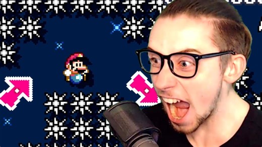 Swinging through the spikes (Super Mario Maker 2)