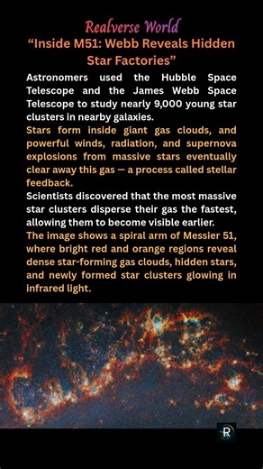 Webb Reveals Hidden Star Factories Inside M51 #space #astronomy #universe #spaceexploration