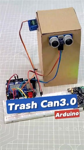 How I Made a Smart Trash Can With Sensors 🤯 #arduino #arduinoproject