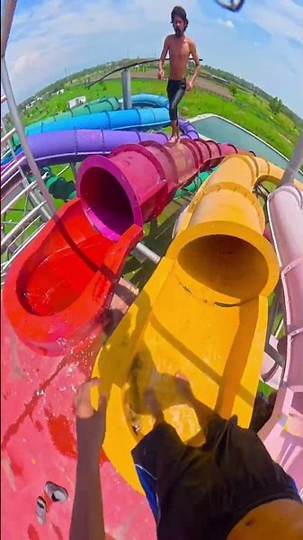 Bella ciao playground parkour sneaking into waterslides pov