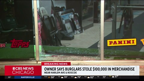 Owner says burglars stole $100,000 in merchandise from Chicago sports card shop