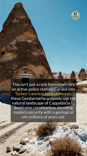 These ancient rock spires in Turkey are also working police stations. #history #didyouknow #ancient #cappadocia | Historic Marks