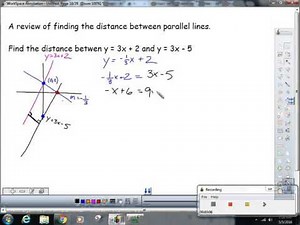 How to find the distance between parallel lines