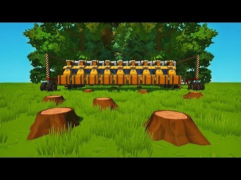 Trying to Build a Machine That Can Clear Cut Forests! - Scrap Mechanic Gameplay