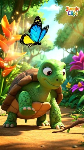 Cute Tortoise Walking Slowly! 🐢 Funny Cartoon | Jungle Clips