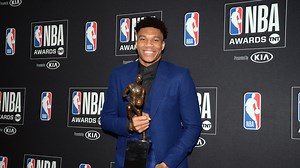 Photos: NBA legends receiving their MVP trophies