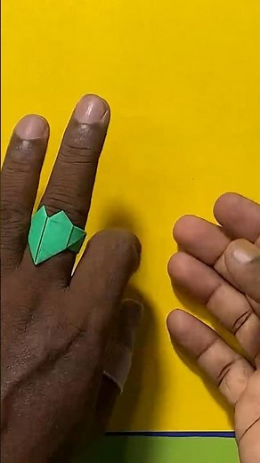 Origami Heart Ring |Origami Paper Cat Ring | How to make paper ring