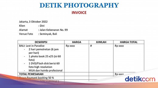 Contoh Invoice Pembayaran serta Jenis dan Cara Membuatnya
