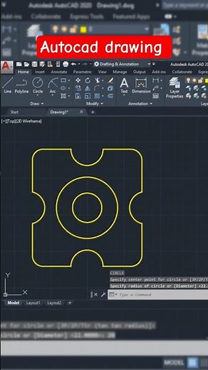 AutoCad Drawing Mechanical | Autocad 2d tutorial for beginners | Drawing | CAD by Ankit | #autocad