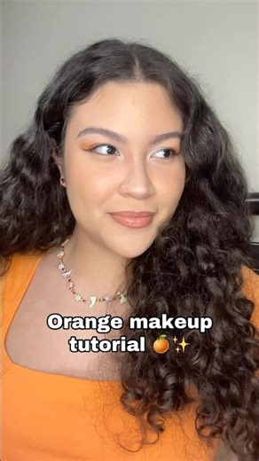 Orange makeup tutorial 🍊✨ #orange #makeup #tutorial