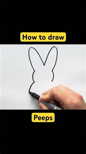 How to draw Peeps #shorts #peeps #drawing #draw #colouring #colour #art #howtodraw #fun #easter