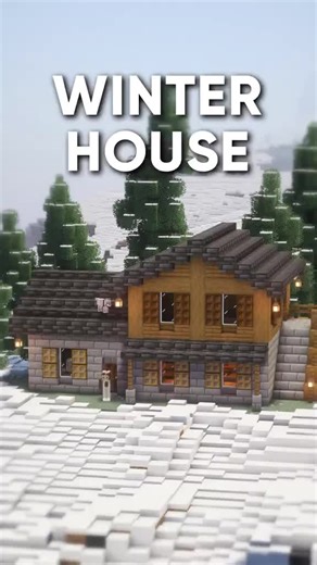 Minecraft Tutorial: Cozy Winter House ❄️ #Minecraft #minecrafttutorial