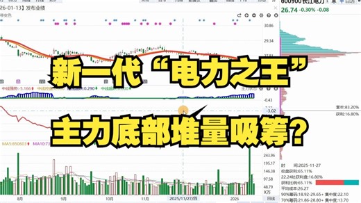 1月16日长江电力：新一代“电力之王”，主力底部堆量吸筹？