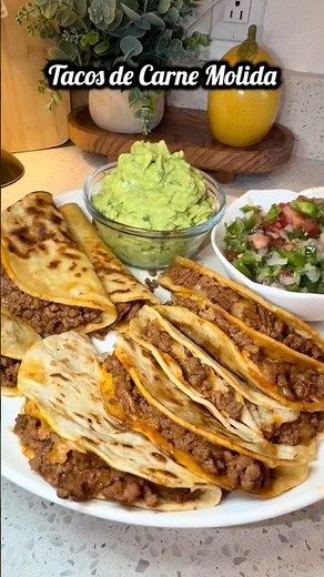 Easy-to-Make Crispy Ground Beef Tacos #shorts #mexicanfood #recipe