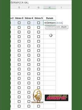 Excel’de Görev Takibi Hiç Bu Kadar Kolay Olmamıştı! ✅ (Şok Formül!)
