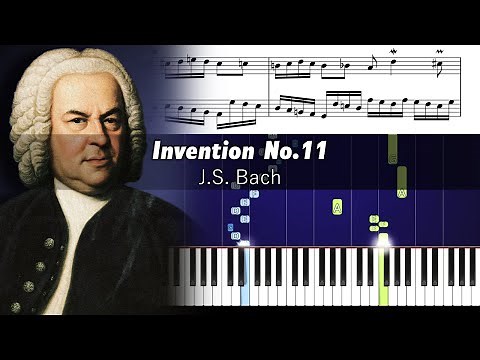 Bach - Invention No. 11 in G Minor, BWV 782 - Piano Tutorial with Sheet Music