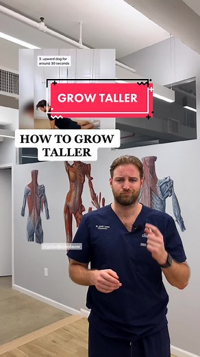 Here’s how to appear taller with these two simple stretches 😊🫶🏼 These stretches can help stretch out your back and spine making you seem taller #howtogrowtaller #backstretch #growtallertips #GetAdjustedNow #NYCchiro #LearnOnTikTok